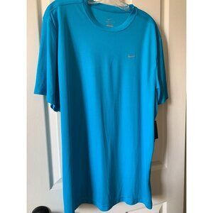 Nike Dri-Fit Moisture-Wicking Athletic Performance Shirt in Vibrant Blue